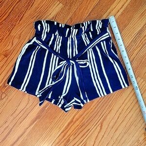 2/$15 striped Paper Bag Shorts